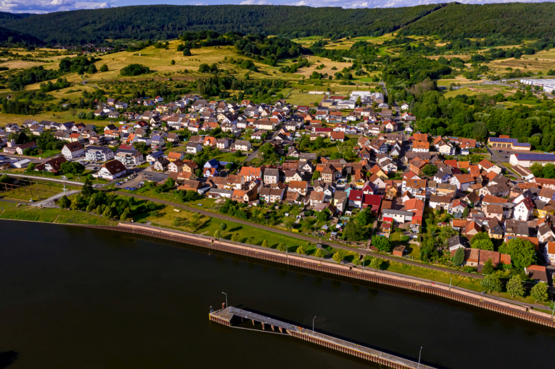 Faulbach aus der Luft Luftbilder von Faulbach in Bayern