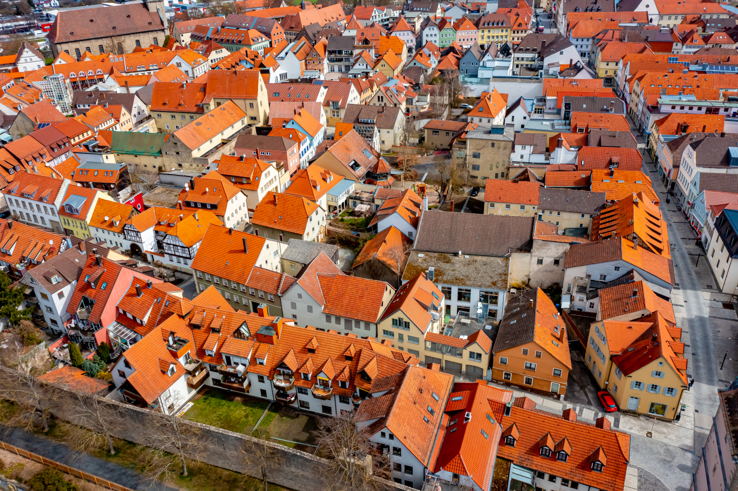 Atemberaubende Luftbilder von Bad Neustadt an der Saale