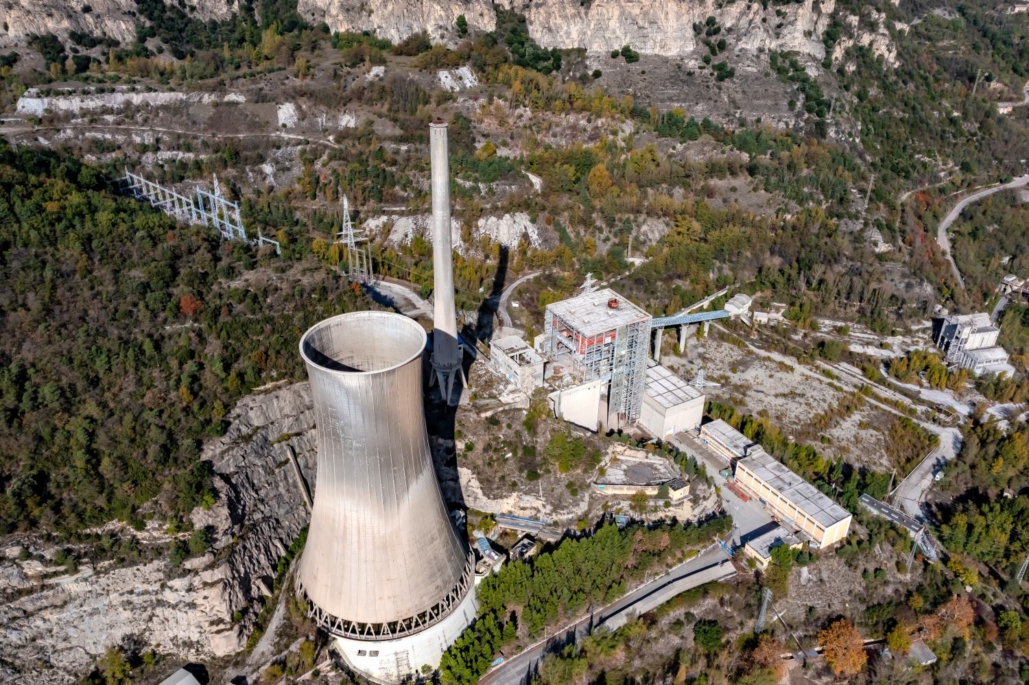 Antiga central tèrmica de Cercs Barcelona Luftbilder Spanien